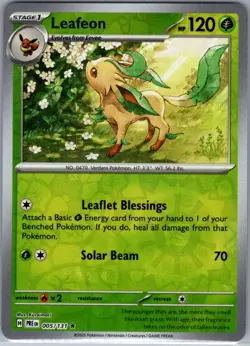 Leafeon 005/131 Reverse Holo SV: Prismatic Evolutions - Pokemon Card - NM - Image 1