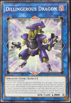 Dillingerous Dragon DANE-EN041 Dark Neostorm 1st Edition - Yugioh Card - Image 1