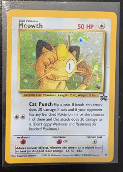 Pokemon TCG Meowth Black Star Promos Holo Card Wizards Black Star Promos 10 - Image 1