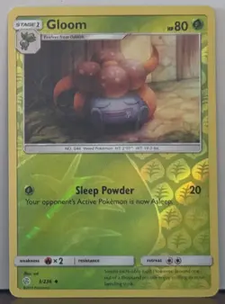 Gloom 3/236 Pokemon Card Cosmic Eclipse Rev Holo Uncommon 80 HP LP NS4 - Image 1