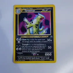 Pokemon Tyranitar 12/75 Neo Discovery Unlimited Holo Rare 100 HP Card - Image 1