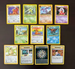 WotC Pokemon Card Lot (11)- Fossil Jungle Gym Neo - Dragonite, Kabutops, Scyther - Image 1