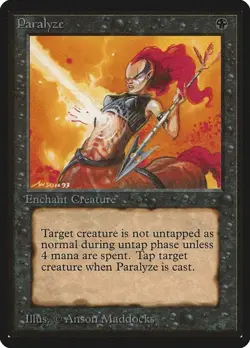 Paralyze Limited Edition Beta HP MTG - Image 1