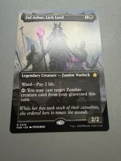 MTG Zul Ashur, Lich Lord Borderless Foundations Reg R 0326 FDN NM - Image 1