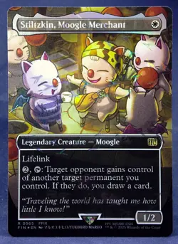 Stiltzkin, Moogle Merchant (Borderless Chocobo Track FOIL) MTG Final Fantasy -NM - Image 1