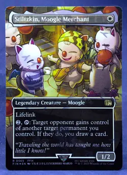 Stiltzkin, Moogle Merchant (Borderless Chocobo Track FOIL) MTG Final Fantasy -NM - Image 2