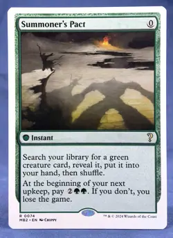 Summoner's Pact -White Border- MTG - Mystery Booster 2 - Excellent NM - Image 1