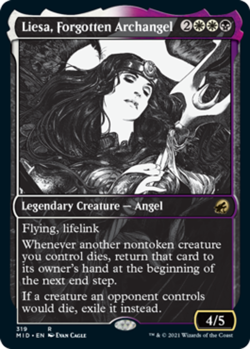 MTG Liesa, Forgotten Archangel - Foil - Showcase, Innistrad: Midnight Hunt, Ligh - Image 1