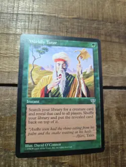 MtG Worldly Tutor: Mirage NM ACTUAL PHOTOS! - Image 1