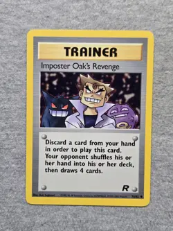 Pokemon TCG Card Team Rocket Set 76/82 - Imposter Oak's Revenge Trainer - Image 1
