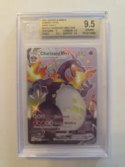 BECKETT 9.5 GEM MINTCharizard VMAX SV107/SV122 POKEMON Shining Fates **ZARD** - Image 1