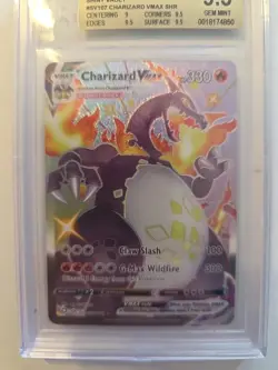 BECKETT 9.5 GEM MINTCharizard VMAX SV107/SV122 POKEMON Shining Fates **ZARD** - Image 2