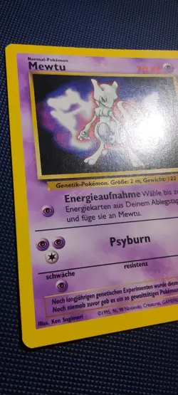 Pokemon TCG Mewtu Vintage WOTC Promo 3 Deutsch 1999 🇩🇪 Near Mint ✨ Vintage - Image 3