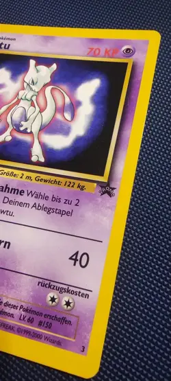 Pokemon TCG Mewtu Vintage WOTC Promo 3 Deutsch 1999 🇩🇪 Near Mint ✨ Vintage - Image 4
