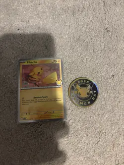 3* Pikachu 051/162 & Coin - Pokemon Day 2026 Stamped Promo - Pokemon TCG NM - Image 1