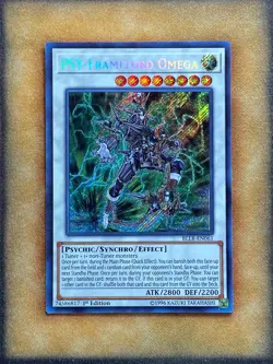 Yugioh PSY-Framelord Omega BLLR-EN061 Secret Rare 1st Ed MP - Image 1