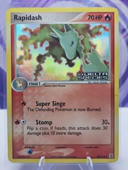 Pokemon Card - Rapidash Delta Species 52/113 Reverse Holo Stamped Delta Species - Image 1