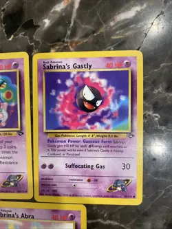Pokemon TCG Sabrina's Gastly, Abra And Mr. Mime Gym Challenge Cards - Image 2