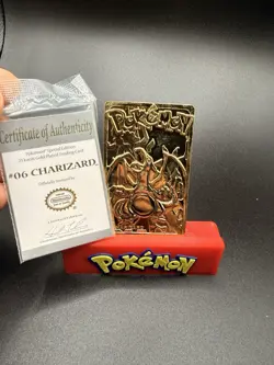 Pokemon 23K Gold-Plated Charizard Card w/ COA • Limited Edition 1999 - Image 1