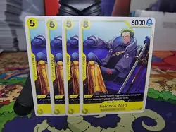 X4 OP07-113 Roronoa Zoro : U English One Piece TCG Card English Playset - Image 1