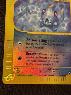 Tentacool Aquapolis Reverse Holo LP Edge Wear 113/147 Pokemon Card E Series 2003 - Image 5