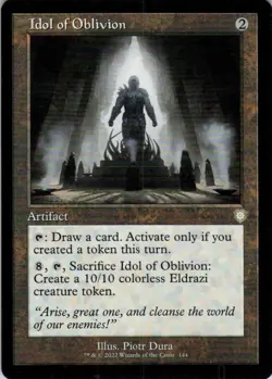 MTG Idol of Oblivion (Retro Frame) (144) | NM | Cmd: The Brothers' War {BRC} - Image 1
