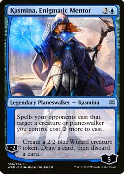 X 1 Kasmina, Enigmatic Mentor NM-M War of the Spark 056 MTG Magic The Gathering - Image 1