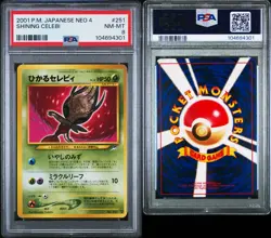 Pokemon Shining Celebi No. 251 PSA 8 NM-MT Japanese Neo Destiny Holo Rare 2001 - Image 3