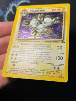 Magneton 11/62 Fossil Unlimited - Holo Rare - WOTC Pokemon Card HP + - Image 3