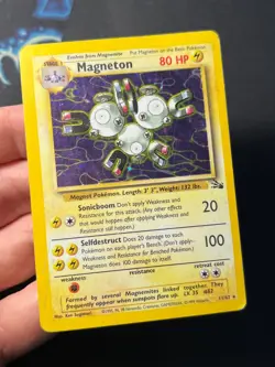 Magneton 11/62 Fossil Unlimited - Holo Rare - WOTC Pokemon Card HP + - Image 4