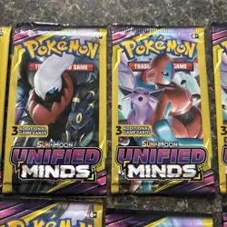 Lot of 10 Pokemon Unified Minds Sun & Moon 3 Card Mini Booster Packs - Image 5