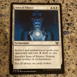 Aura of Silence 60 Commander 2015 Regular MTG TCG CARD NM - Image 1