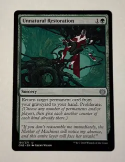 MTG Unnatural Restoration - Phyrexia: All Will Be One LP - Image 1