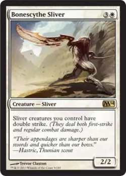 Korean Bonescythe Sliver ~ Moderately Played Magic 2014 M14 Foreign Stock Image - Image 1