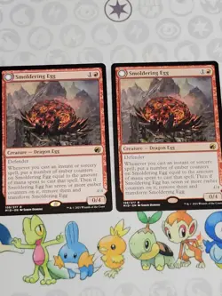 C2716 MAGIC MTG INNISTRAD: MIDNIGHT HUNT SMOLDERING EGG 2X #159 LP RARE - Image 1