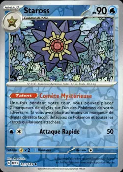 Carte Pokemon REVERSE Staross 121/165 MEW Ecarlate Violet Pokemon 151 FR NEUF - Image 1