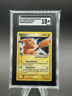 Pokemon EX Holon Phantoms Pikachu Star Gold Star Holo SGC 10 104/110 POP 1 - Image 1