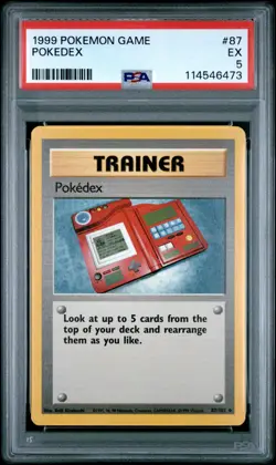 1999 POKEMON GAME #87 POKEDEX PSA EX 5 - Image 1