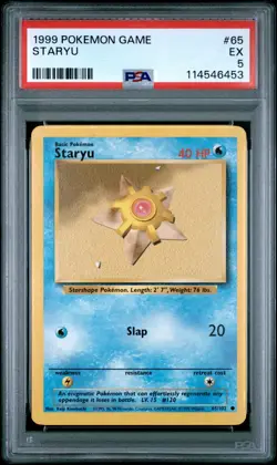 1999 POKEMON GAME #65 STARYU PSA EX 5 - Image 1