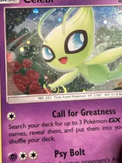 Pokemon TCG Celebi SM224 Black Star Promo Cosmos Holo LP Stunning Swirl ⭐💫 - Image 2