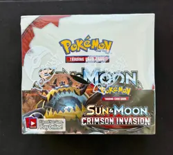 Pokemon Crimson Invasion Booster Box - Sun and Moon S&M BB Sealed 2017 Vintage 820650812491 - Image 1