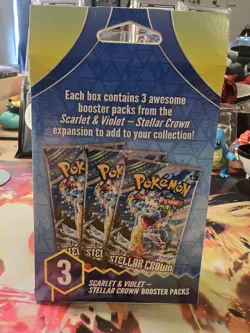 Pokemon TCG: Scarlet and Violet Stellar Crown 3x Booster Pack Sealed - Image 2