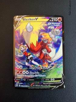 Pokemon TCG Blaziken v TG14/TG30 Holo Ultra Rare Silver Tempest Trainer Gallery - Image 1