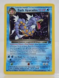 Dark Gyarados 8/82 Holo Rare Unlimited PRERELEASE Team Rocket Pokemon 791 - Image 1