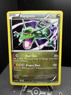 Pokemon TCG XY Rayquaza XY141 Black Star Promo Cosmos Holo LP/Dent - Image 1
