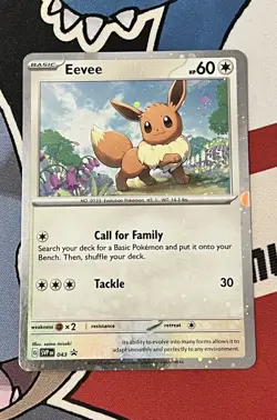 Eevee 043 Sv: Scarlet & Violet Black Star Cosmos Holo Promo - Pokemon TCG - Image 1