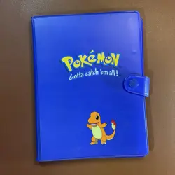 Pokemon Collectors Album Binder/Folder, Vtg 1999 ~ Binder Only ~ Charmander Blue - Image 1