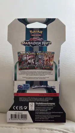 Pokemon Scarlet and Violet Paradox Rift Booster SEALED Unopened Pack - Image 2