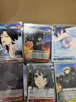 655 Weiss Schwarz Eng/Jp R/RR Cards Lot - Azur, AOT, Sneaker, Saekano, + more - Image 1