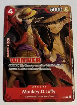 Monkey.D.Luffy - P-007 (Winner Pack Vol. 1) - One Piece Promotion Cards (OP-PR) - Image 2